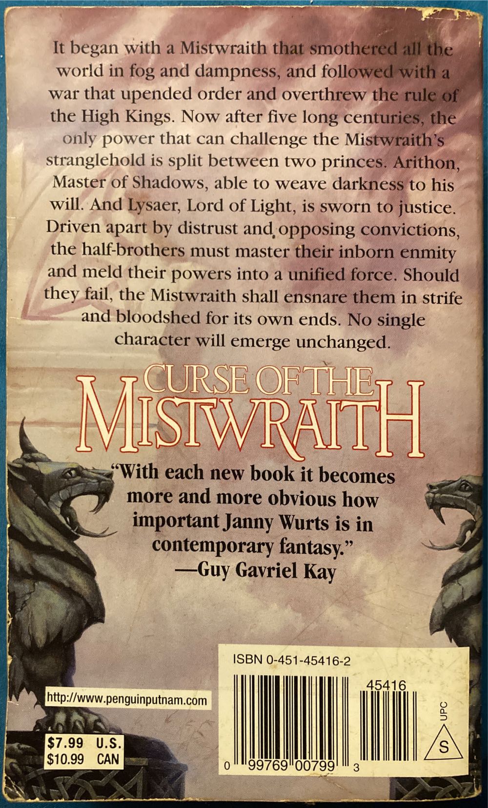 Curse of the Mistwraith - Janny Wurts (A Roc Book - Paperback) book collectible [Barcode 9780451454164] - Main Image 2