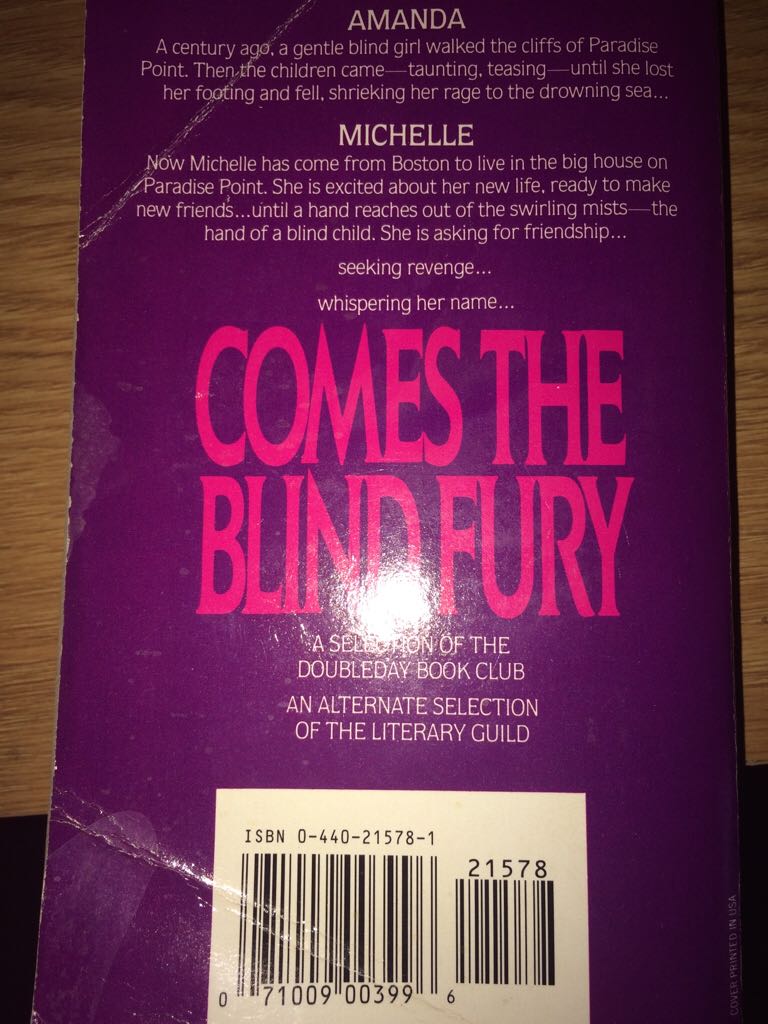 Comes the Blind Fury - John Saul (Dell - Paperback) book collectible [Barcode 9780440215783] - Main Image 2