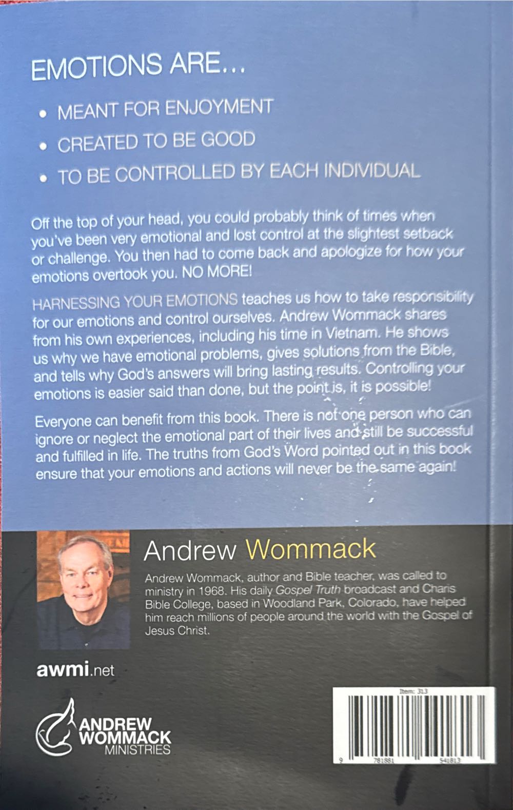 Harnessing Your Emotions - Andrew Wommack (Andrew Wommack Ministries* Inc. - Paperback) book collectible [Barcode 9781881541813] - Main Image 2