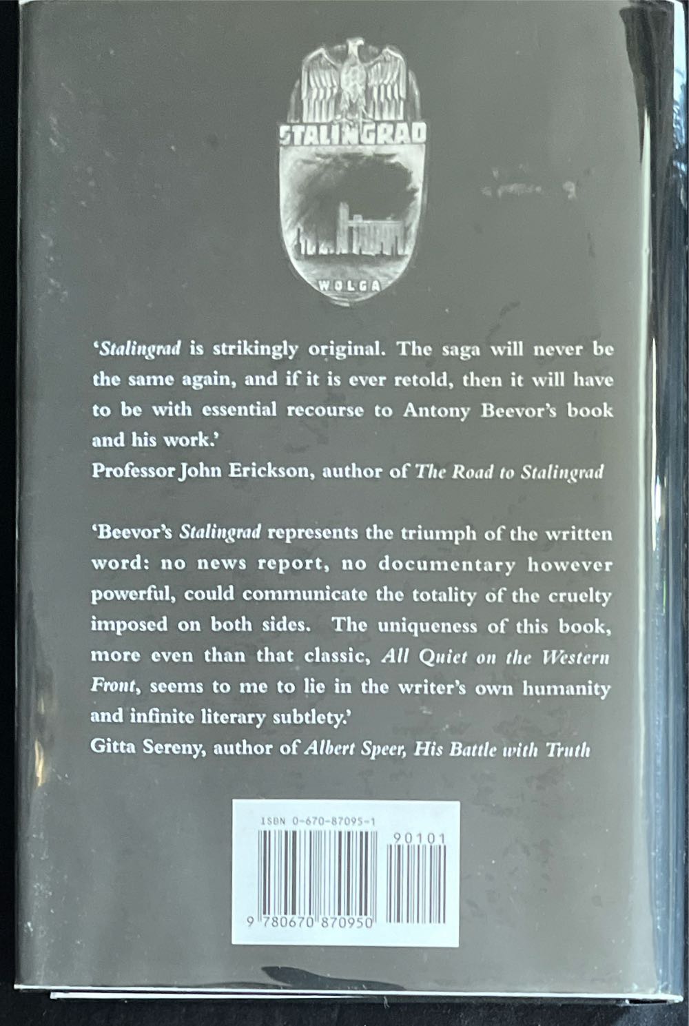 Stalingrad: The Fateful Siege 1942 - 1943 - Antony Beevor (Viking Press - Hardcover) book collectible [Barcode 9780670870950] - Main Image 2