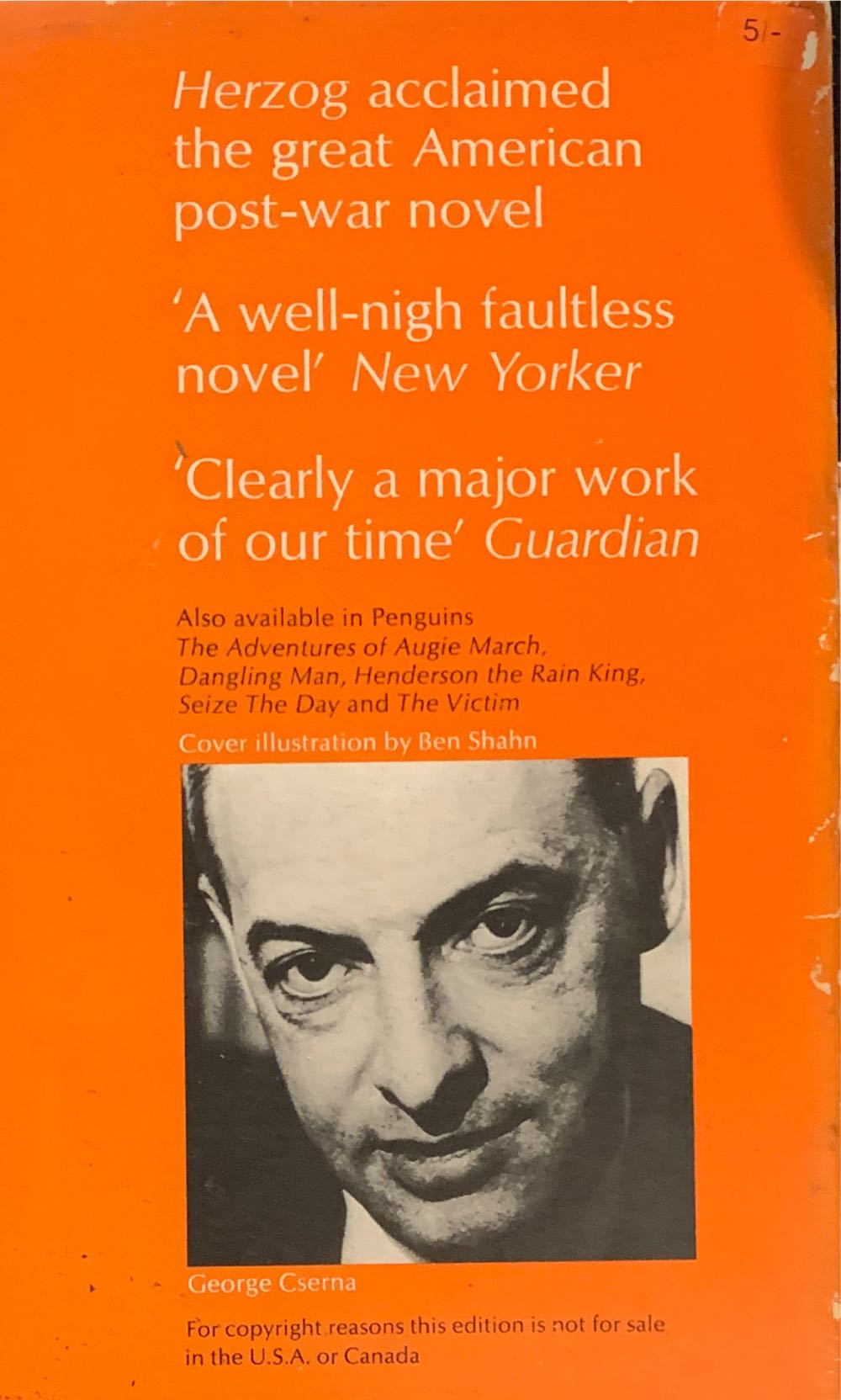 Herzog - Saul Bellow (Penguin - Paperback) book collectible - Main Image 2