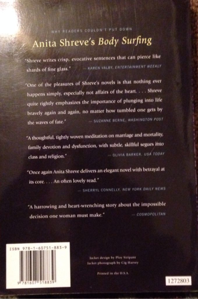 Testimony - Anita Shreve book collectible [Barcode 9781607518839] - Main Image 2