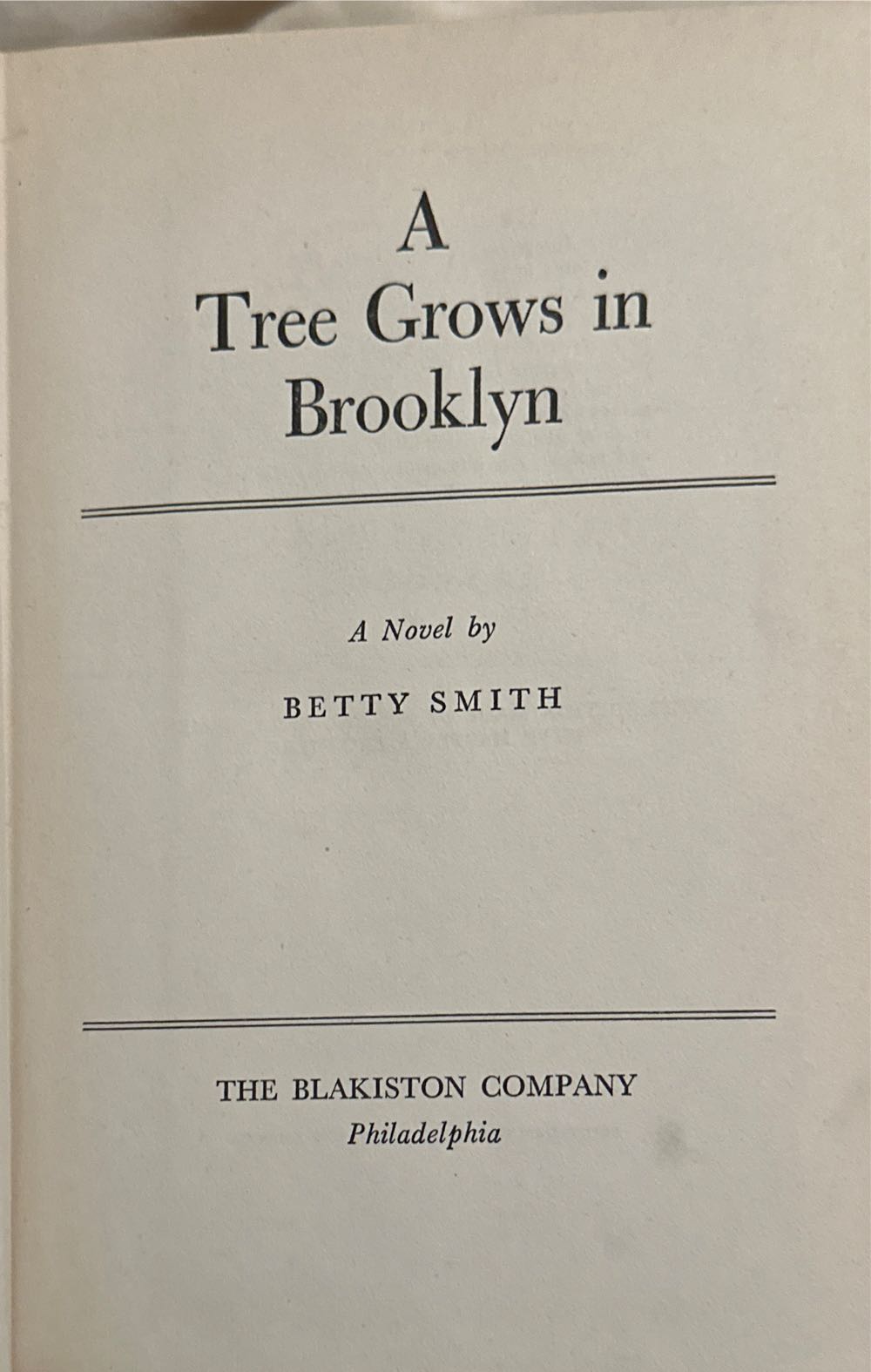 A Tree Grows In Brooklyn - Betty Smith (The Blakiston Company - Hardcover) book collectible - Main Image 3