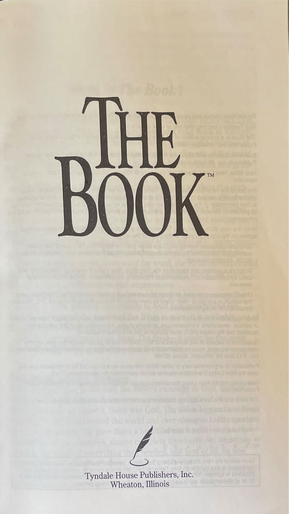 The Book - God (Tyndale House Pub - Paperback) book collectible [Barcode 9780842332859] - Main Image 2