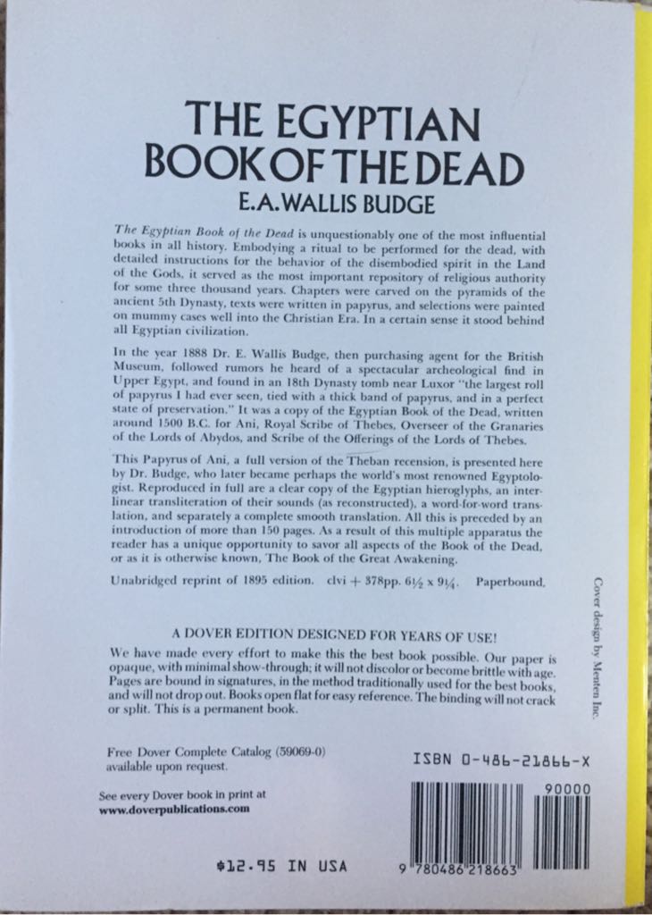 The Book of the Dead - Douglas Preston (Dover - Paperback) book collectible [Barcode 9780486218663] - Main Image 2