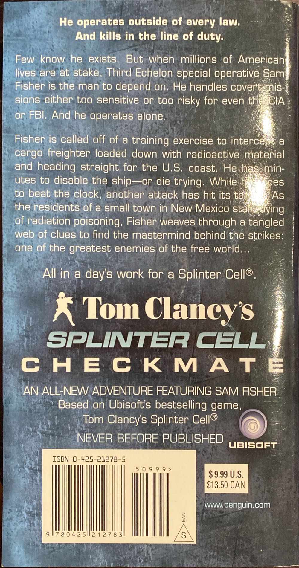 Splinter Cell 03: Checkmate - Tom Clancy (Berkley Books - Paperback) book collectible [Barcode 9780425212783] - Main Image 2