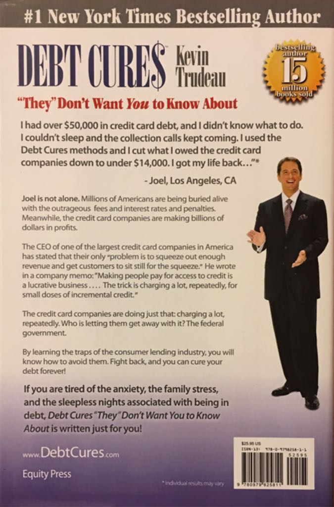 Debt Cures ”They” Dont Want You to Know About - Kevin Trudeau (Hardcover) book collectible [Barcode 9780979825811] - Main Image 2