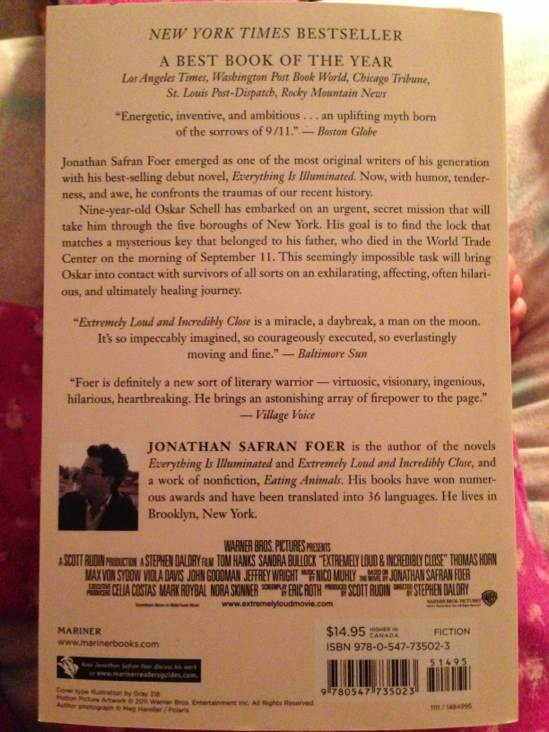 Extremely Loud & Incredibly Close - Jonathan Safran Foer (Houghton Mifflin - Paperback) book collectible [Barcode 9780547735023] - Main Image 2