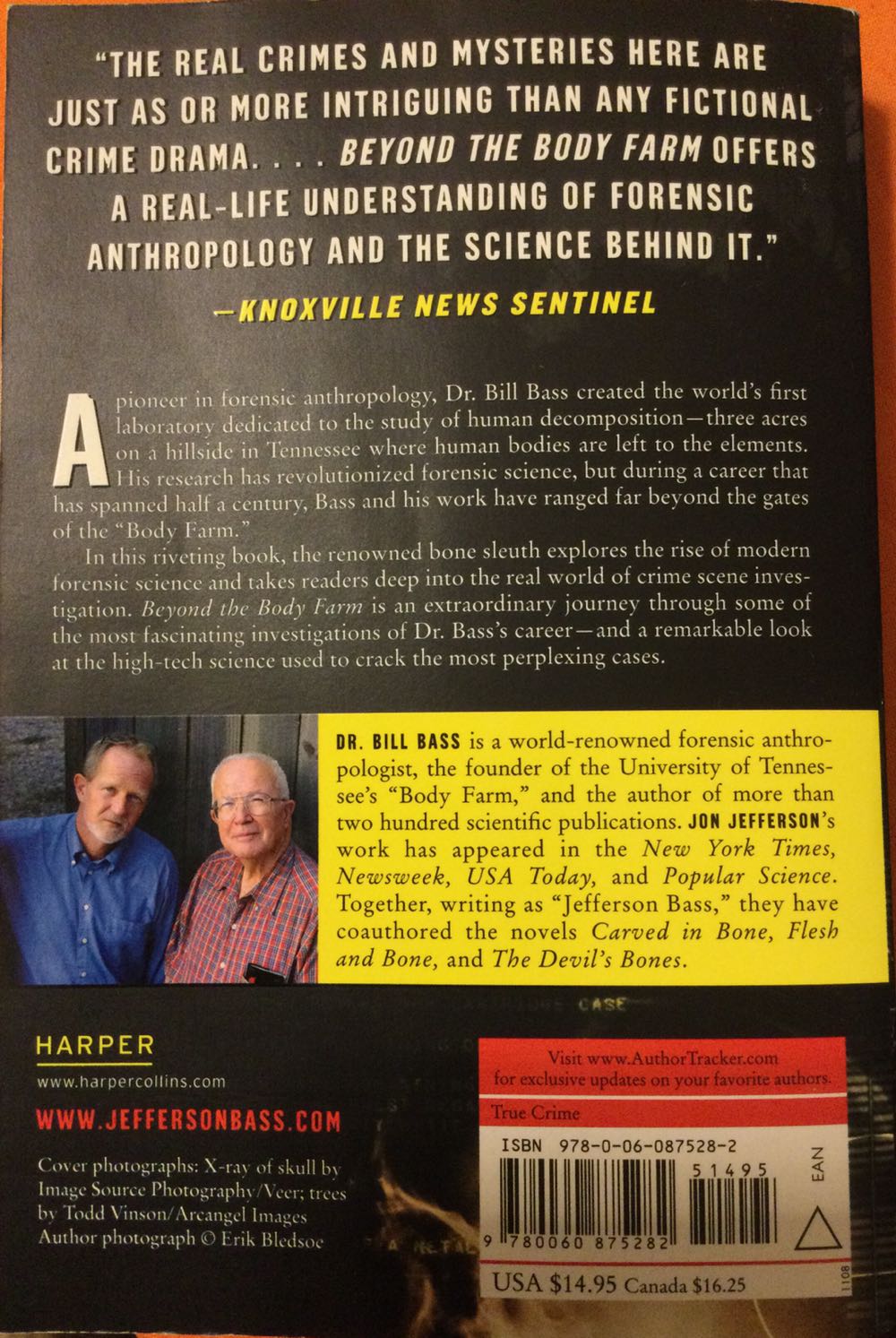 Beyond the Body Farm - Dr. Bill Bass (- Paperback) book collectible [Barcode 9780060875282] - Main Image 2