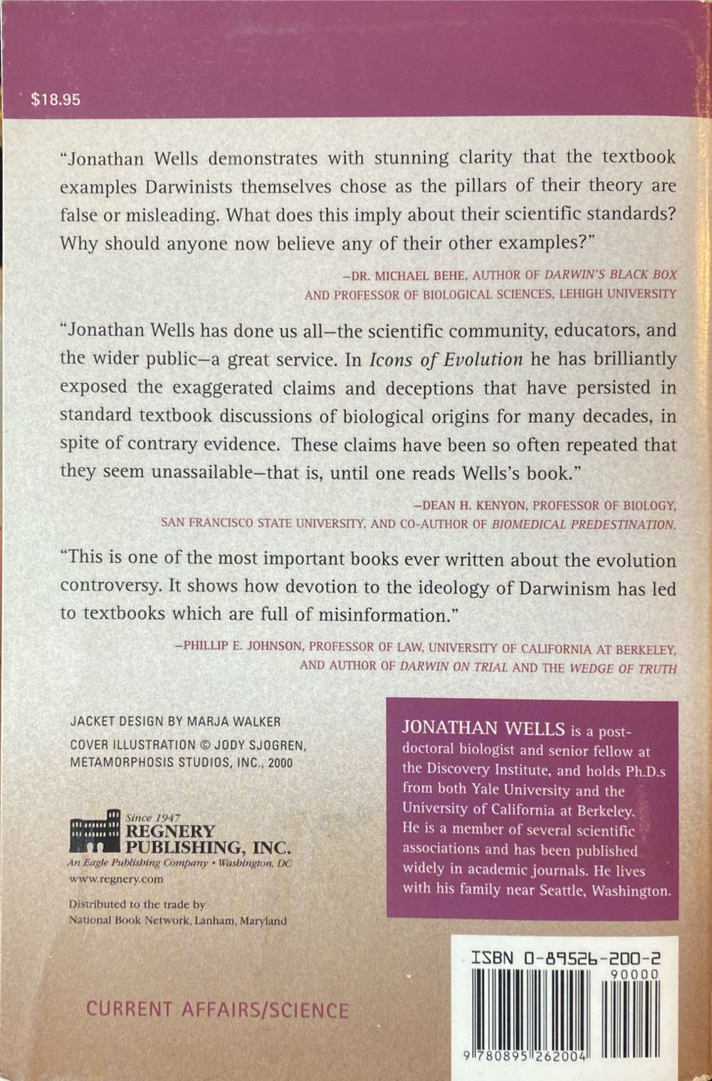 Icons of Evolution: Science or Myth?: Why Much of What W... () - Jonathan Wells (Regnery Publishing, Inc. - Paperback) book collectible [Barcode 9780895262004] - Main Image 2