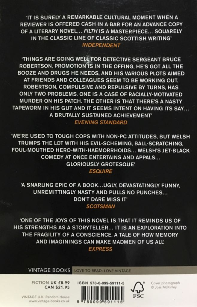 Filth - Irvine Welsh (Vintage - Paperback) book collectible [Barcode 9780099591115] - Main Image 2