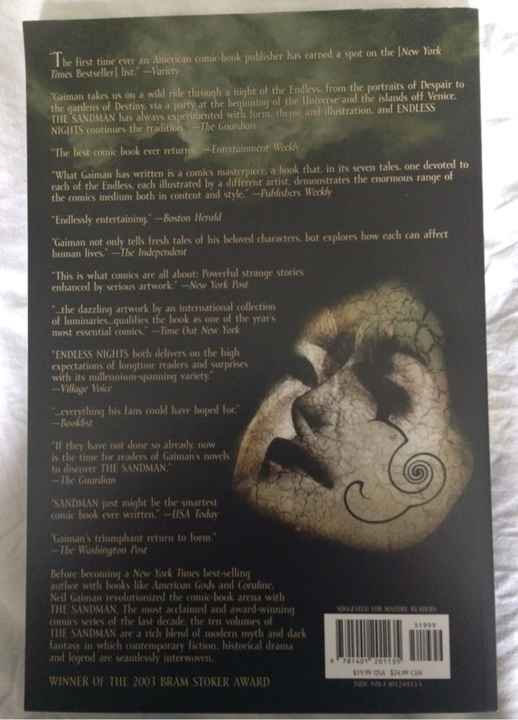The Sandman Endless Nights - Neil Gaiman (Vertigo - Trade Paperback) book collectible [Barcode 9781401201135] - Main Image 2