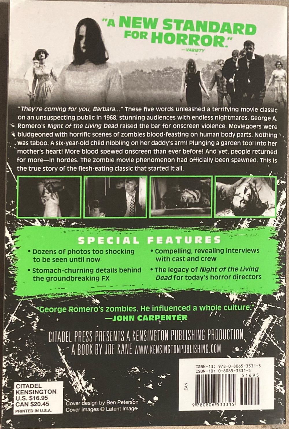 Night of the Living Dead - Joe Kane (Citadel Press - Paperback) book collectible [Barcode 9780806533315] - Main Image 2