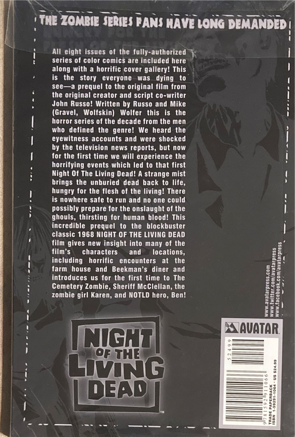 Night of the Living Dead Vol.1 - Mike Wolfer (Avatar - Paperback) book collectible [Barcode 9781592911066] - Main Image 2