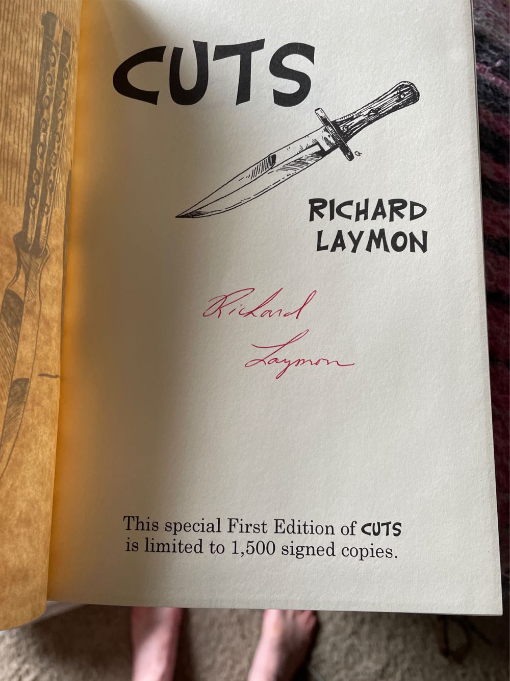 Cuts - Signed Edition - Richard Laymon (Cemetery Dance Publications - Hardcover) book collectible [Barcode 9781881475644] - Main Image 2