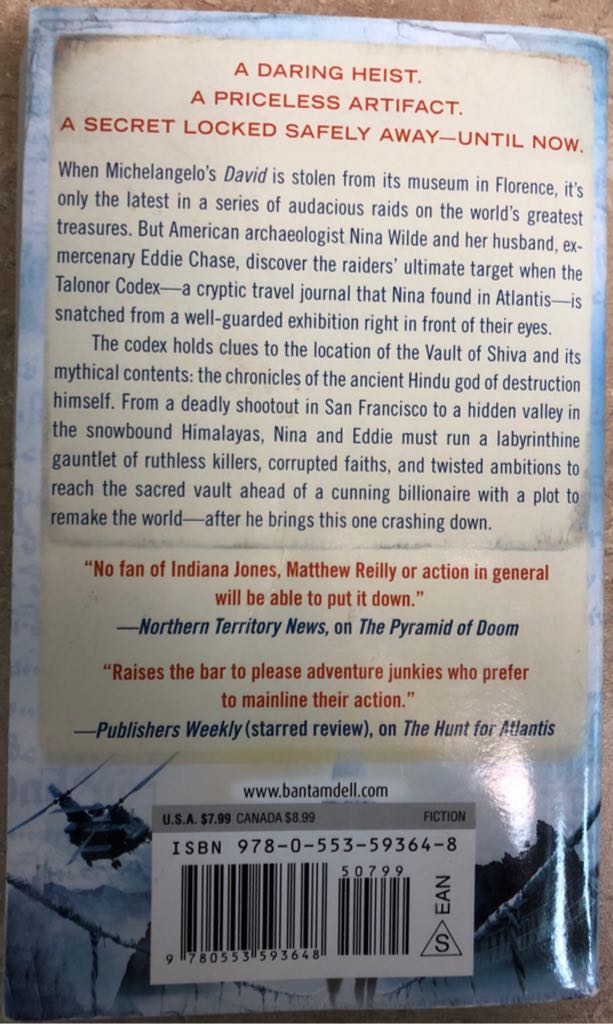 NW 06 - Sacred Vault, The - Andy Mcdermott (Bantam - Paperback) book collectible [Barcode 9780553593648] - Main Image 2