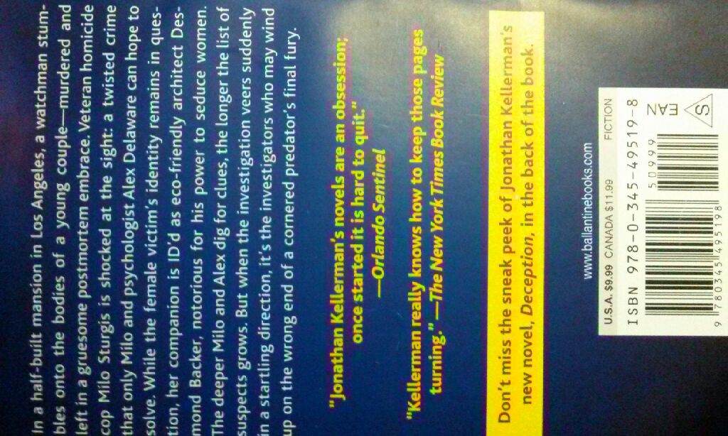 Evidence - Jonathan Kellerman (Ballantine Books - Paperback) book collectible [Barcode 9780345495198] - Main Image 2