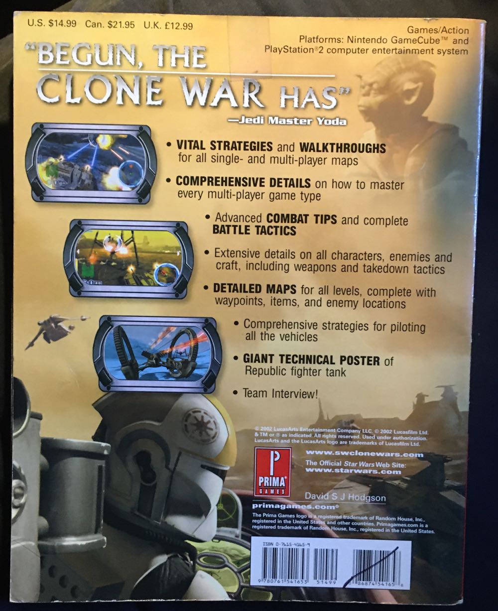 Star Wars The Clone Wars - David S. J. Hodgson (Random House - Trade Paperback) book collectible [Barcode 9780761541653] - Main Image 2