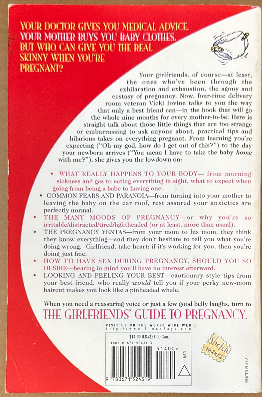 The Girlfriends Guide to Pregnancy - Vicki Iovine (Pocket Books: A Divison Of Simon & Schuster - Paperback) book collectible [Barcode 9780671524319] - Main Image 2