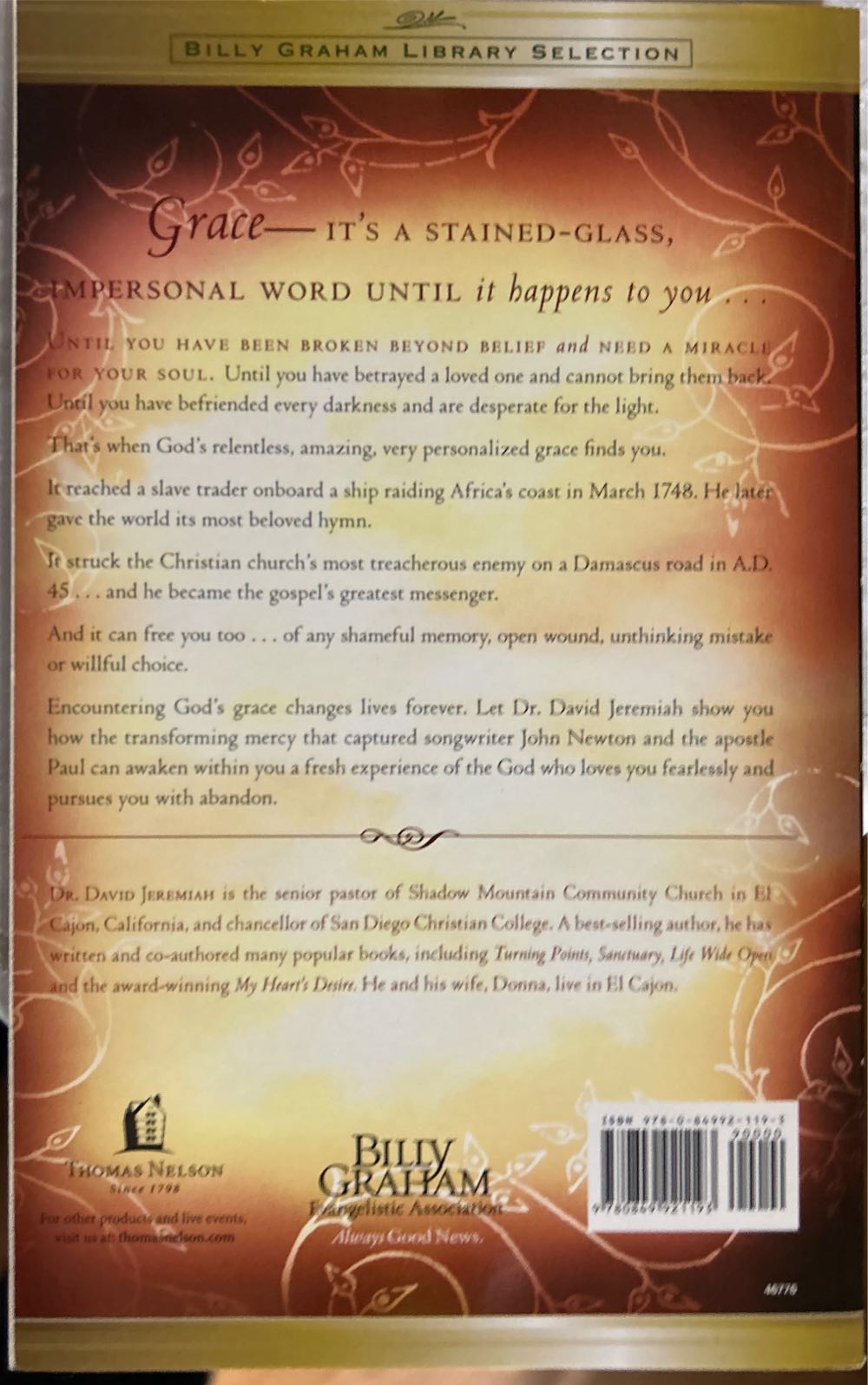 Captured by Grace - David Jeremiah (Thomas Nelson - Trade Paperback) book collectible [Barcode 9780849921193] - Main Image 2