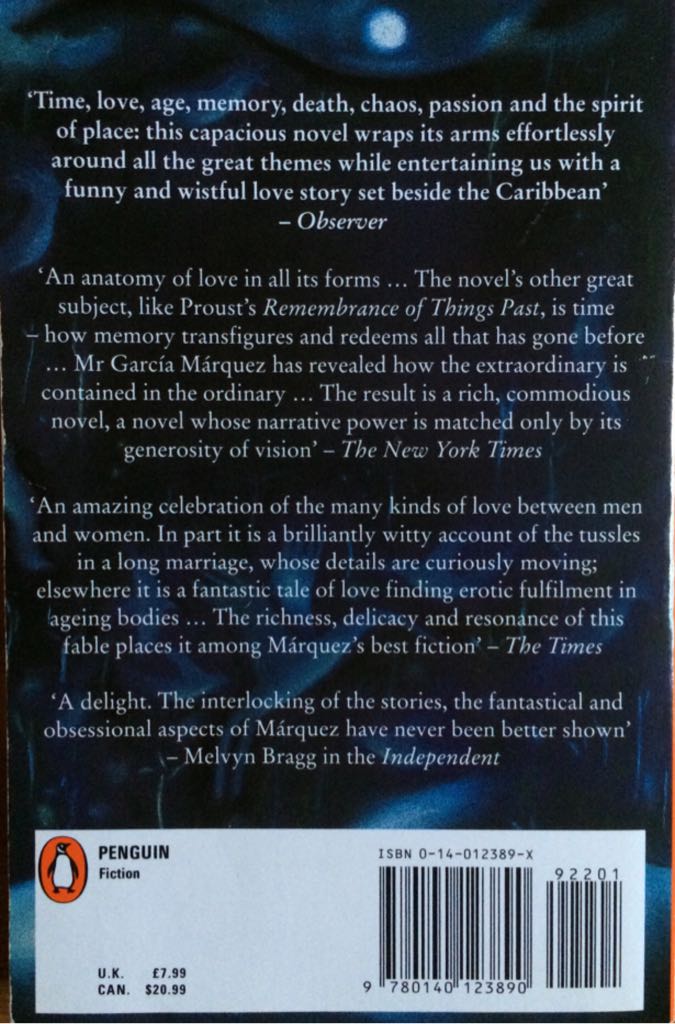 Love in the Time of Cholera - Gabriel Garcia Marquez (Penguin Books - Paperback) book collectible [Barcode 9780140123890] - Main Image 2