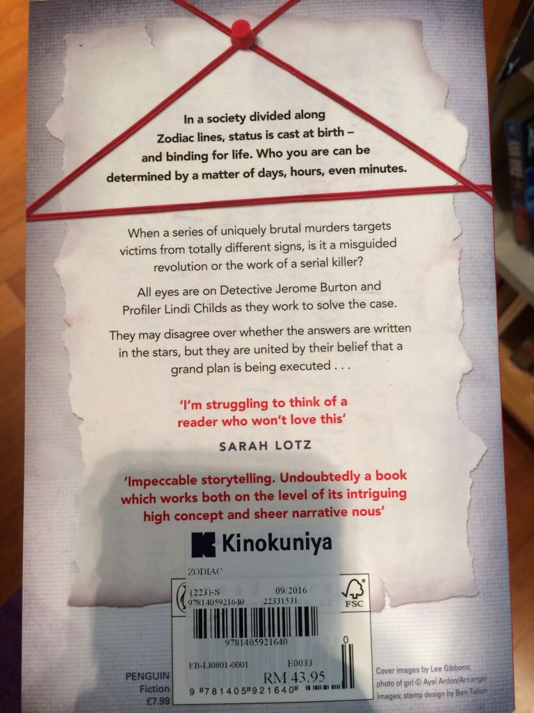 Zodiac  (Penguin Books) book collectible [Barcode 9781405921640] - Main Image 2