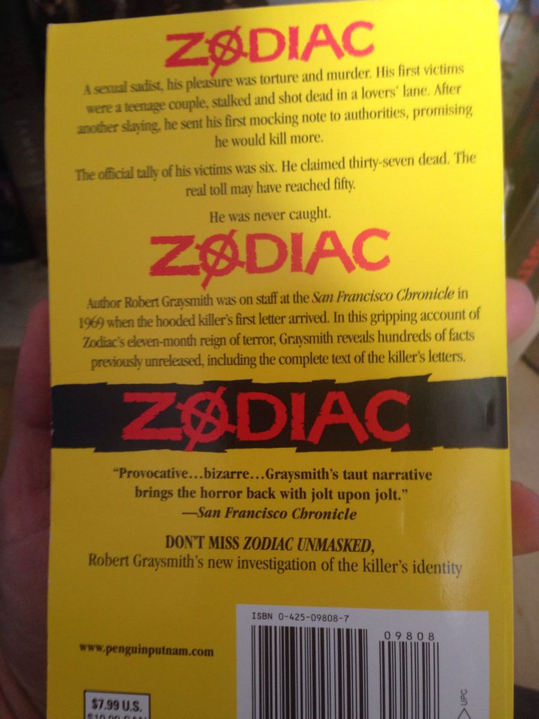 Zodiac - Robert Graysmith (Paperback) book collectible - Main Image 2
