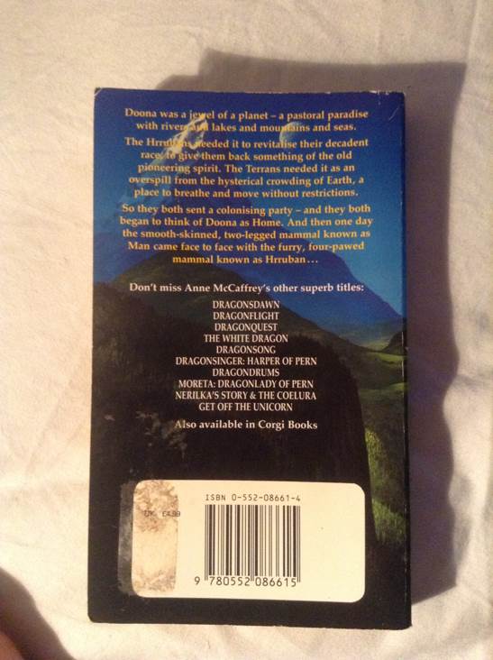 Decision At Doona - Anne McCaffrey (Corgi Books - Paperback) book collectible [Barcode 0552086614] - Main Image 2