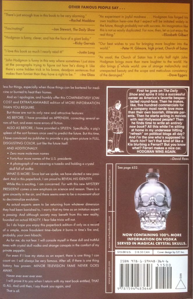 More Information Than You Require - John Hodgman (Ballantine Books - Paperback) book collectible [Barcode 9781594483646] - Main Image 2