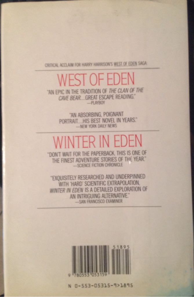 Return To Eden - Harry Harrison (Bantam - Hardcover) book collectible [Barcode 9780553053159] - Main Image 2