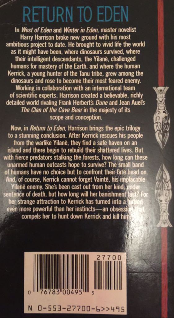 Return To Eden - Harry Harrison (Spectra Science Fiction - Paperback) book collectible [Barcode 9780553277005] - Main Image 2