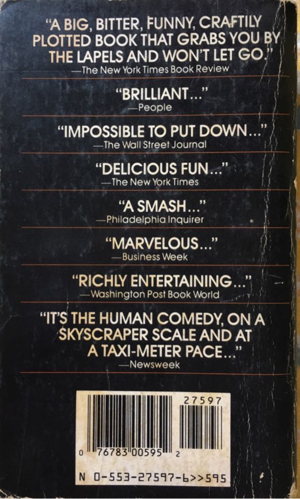 The Bonfire of the Vanities - Tom Wolfe (Bantam Books - Paperback) book collectible [Barcode 9780553275971] - Main Image 2