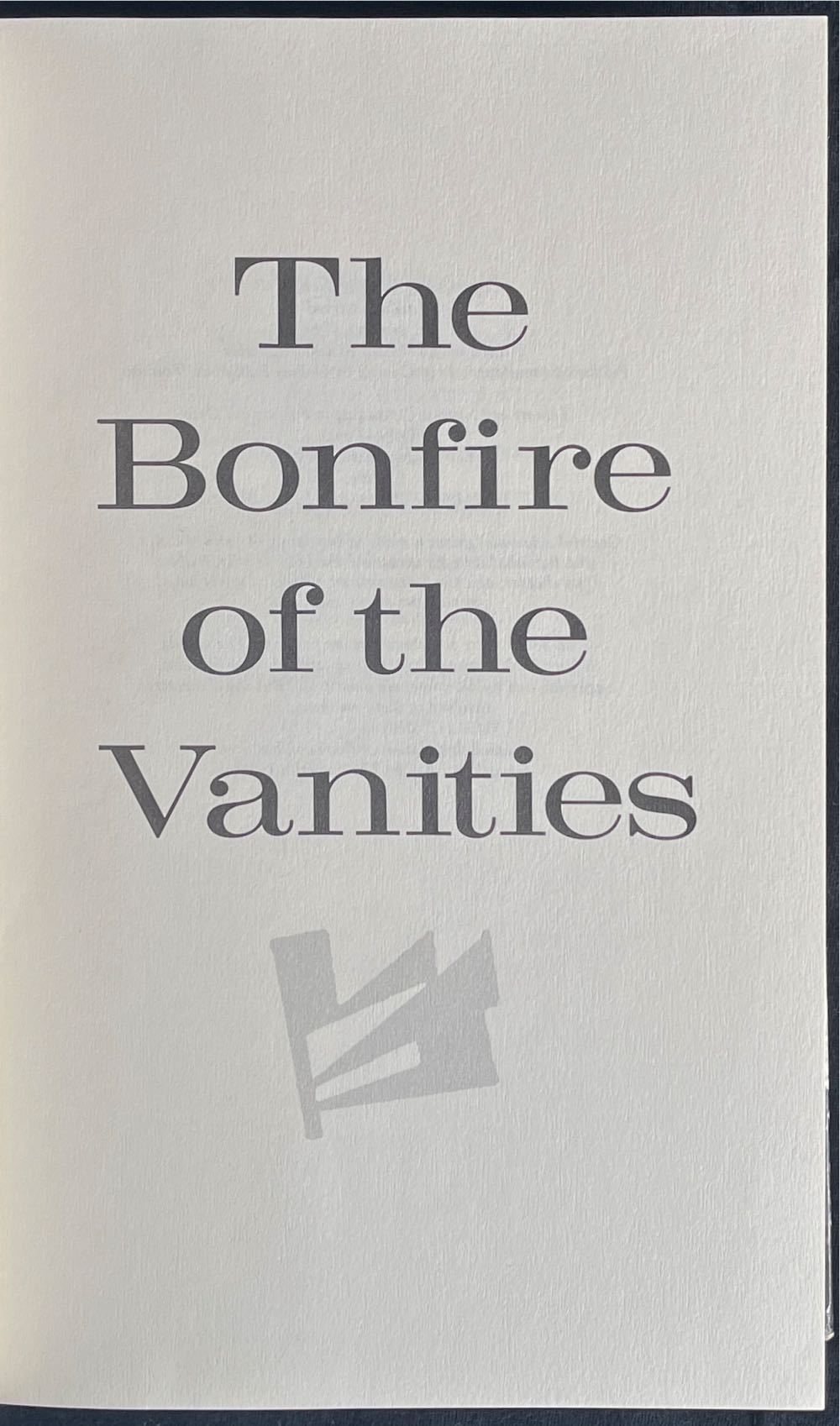 The Bonfire of the Vanities - Tom Wolfe (Farrar Straus Giroux - Hardcover) book collectible [Barcode 9788252538526] - Main Image 4