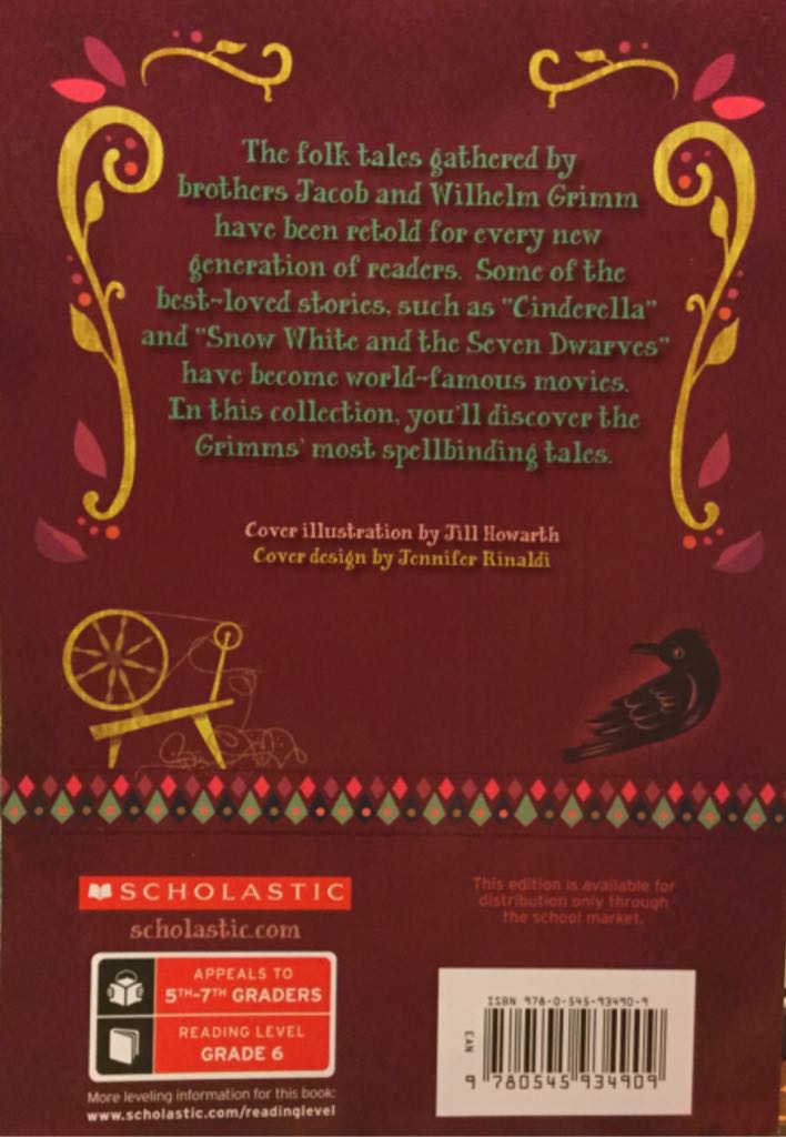 Grimms Fairy Tales - Jacob Grimm (Scholastic Inc. - Paperback) book collectible [Barcode 9780545934909] - Main Image 2