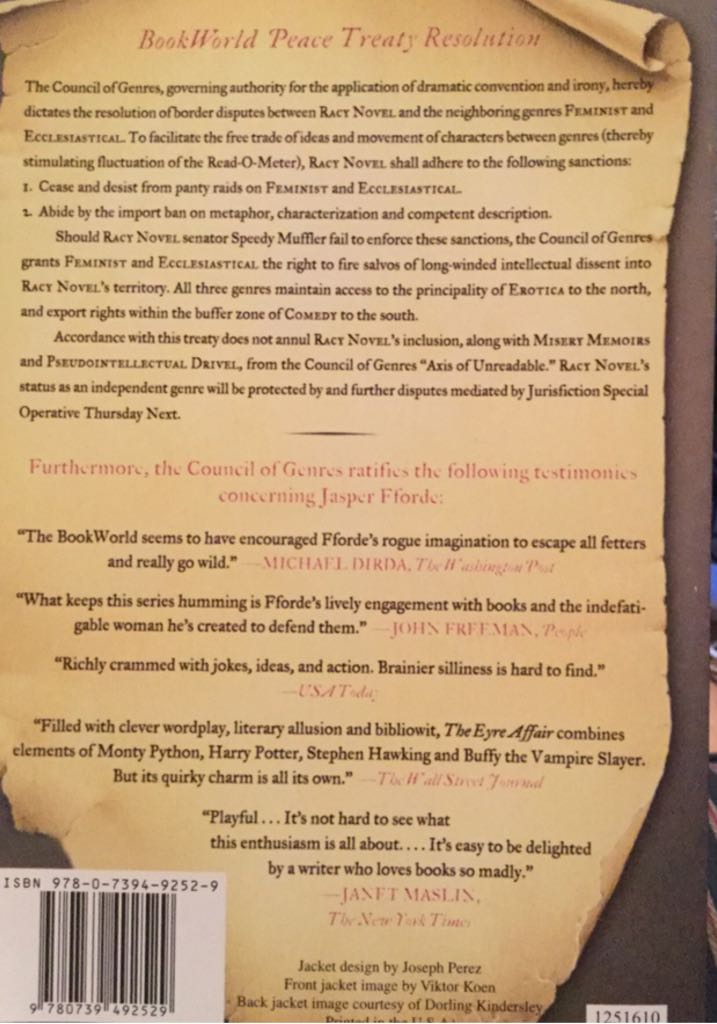 Thursday Next: First Among Sequels - Jasper Fforde book collectible [Barcode 9780670038787] - Main Image 2