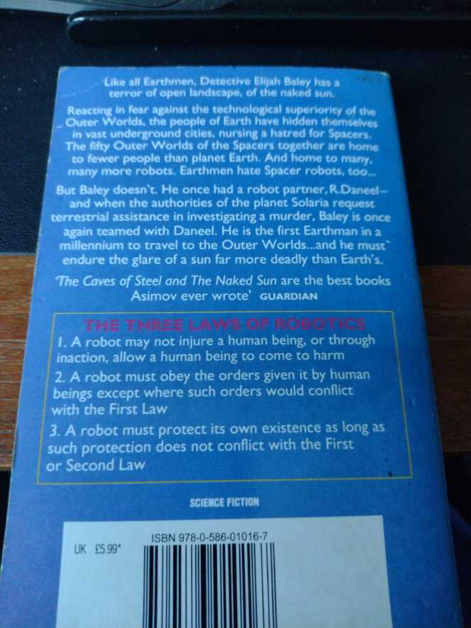 Robot Series 5: The Naked Sun - Isaac Asimov (Faucett Crest - Paperback) book collectible [Barcode 0586010165] - Main Image 3