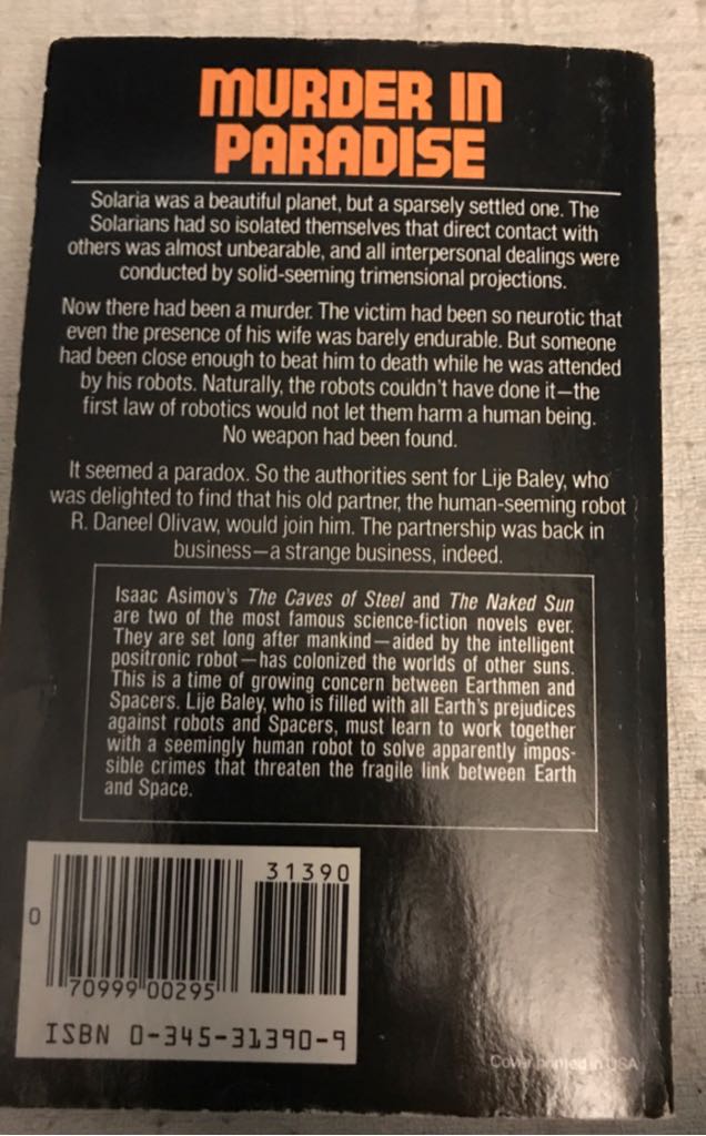 The Naked Sun  (Ballantine - Paperback) book collectible [Barcode 9780453139090] - Main Image 2