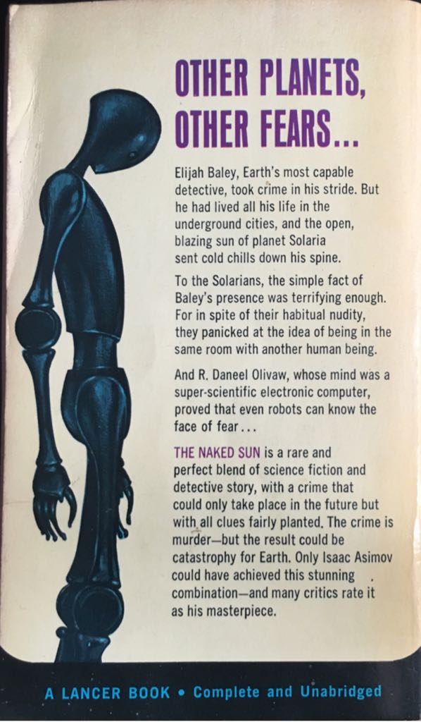 The Naked Sun - Isaac Asimov (Harper Voyager - Paperback) book collectible [Barcode 9780586010167] - Main Image 2