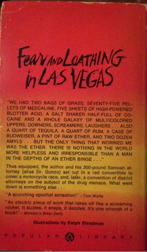 Fear and Loathing in Las Vegas: A Savage Journey to the Heart of the American Dream - Hunter S. Thompson (Popular Library - Trade Paperback) book collectible [Barcode 9780445084315] - Main Image 2