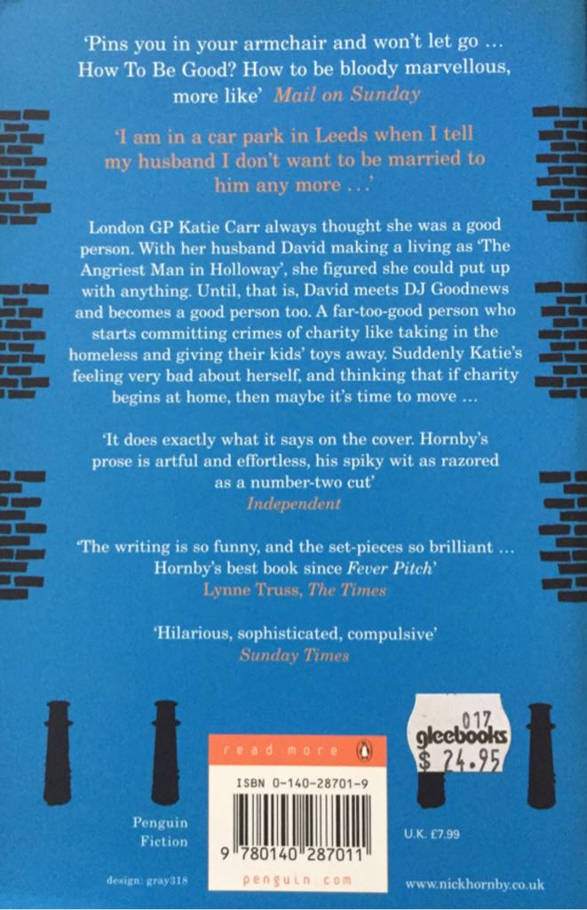 How to be Good - Nick Hornby (A Penguin Book - Paperback) book collectible [Barcode 9780140287011] - Main Image 2