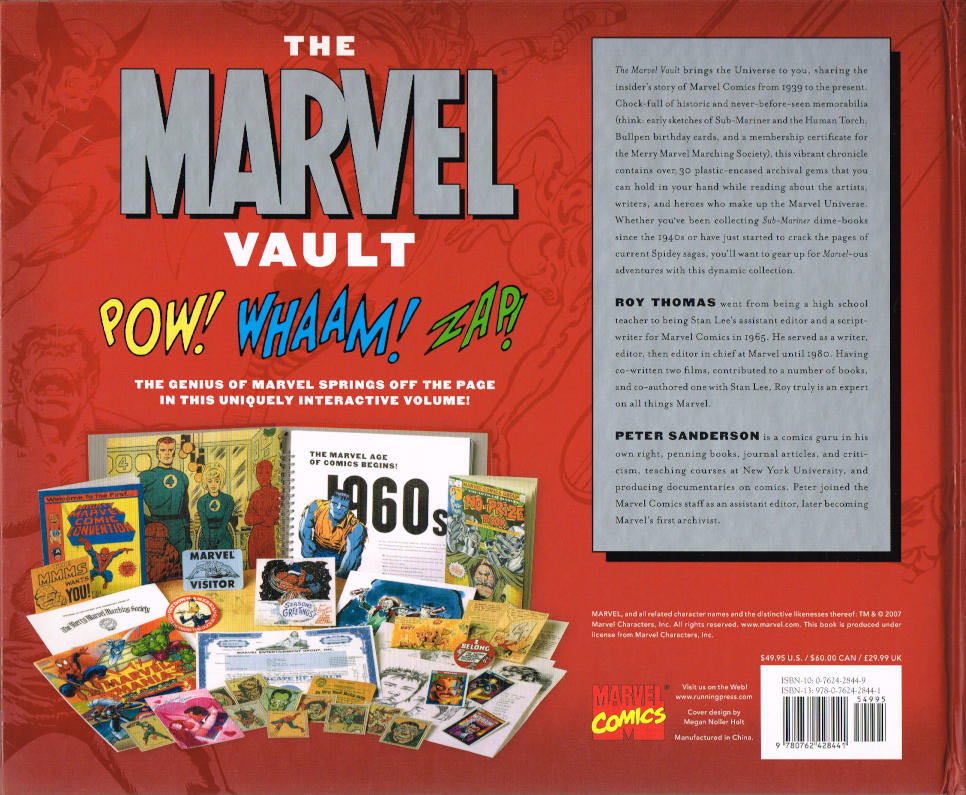 The Marvel Vault - Roy Thomas (Marvel Comics - Paperback) book collectible [Barcode 9780762428441] - Main Image 4