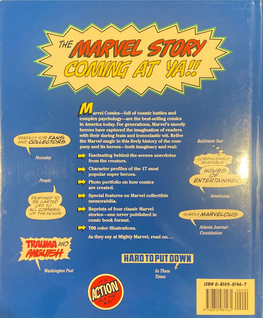 Marvel: Five Fabulous Decades of the World’s Greatest Comics - Les Daniels (Abradale Press - Hardcover) book collectible [Barcode 9780810981461] - Main Image 2