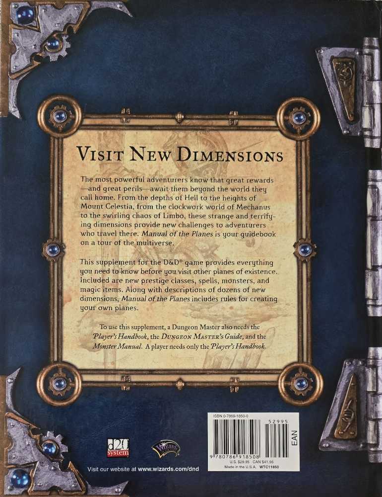 Manual Of The Planes - Bruce R., Cordell/Jeff Grubb/Dave Noonan (Wizards of the Coast, Inc. - Hardcover) book collectible [Barcode 9780786918508] - Main Image 2