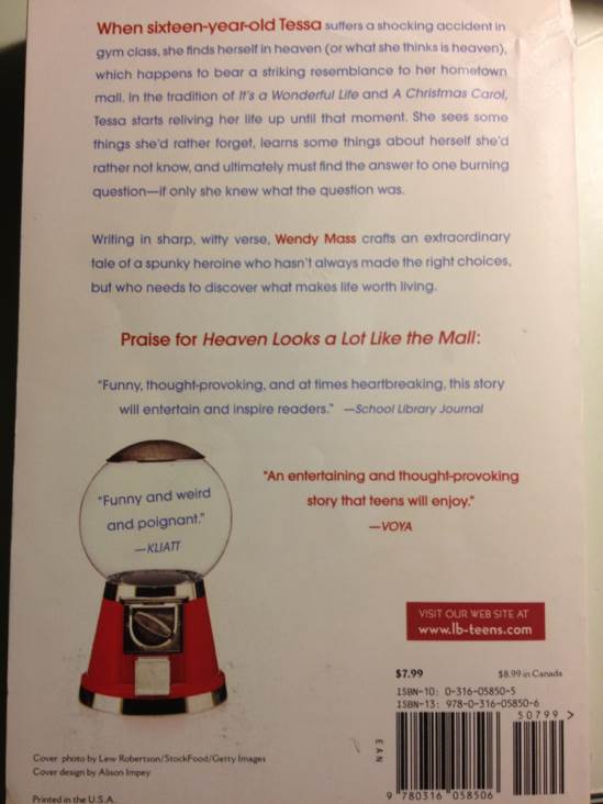 Heaven Looks A Lot Like The Mall - Wendy Mass (Little, Brown - Paperback) book collectible [Barcode 9780316058506] - Main Image 2