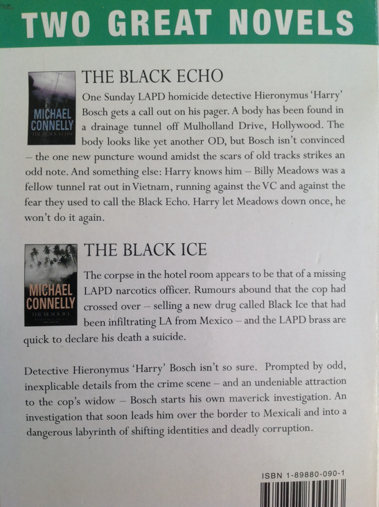 Black Echo: AND Black Ice - Michael Connelly (Orion - Paperback) book collectible [Barcode 9781898800903] - Main Image 2