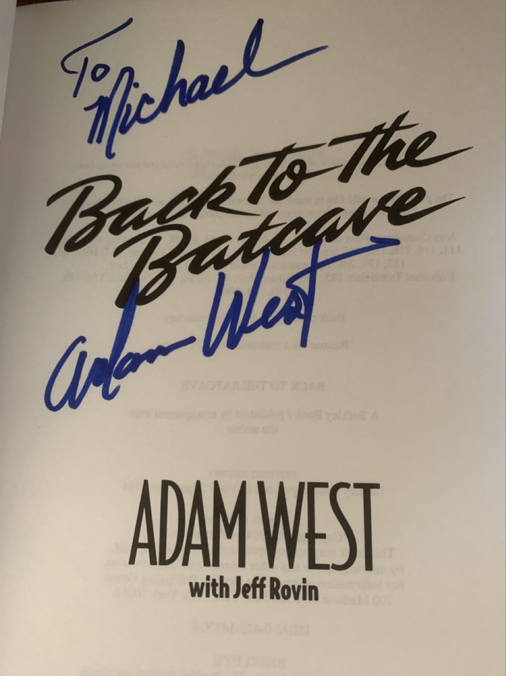 Back to the Batcave - Adam West (Berkley Trade - Paperback) book collectible [Barcode 9780425143704] - Main Image 3