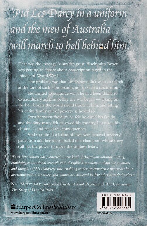 The Ballad of Les Darcy - Fitzsimons, Peter (Harper Collins - Paperback) book collectible [Barcode 9780732286361] - Main Image 2