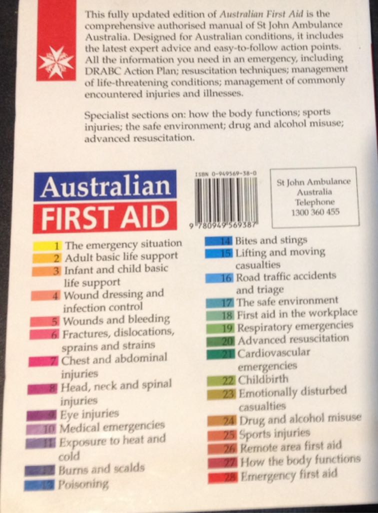 Australian First Aid - St. John Ambulance Australia (St John Ambulance Australia - Paperback) book collectible [Barcode 9780949569387] - Main Image 2
