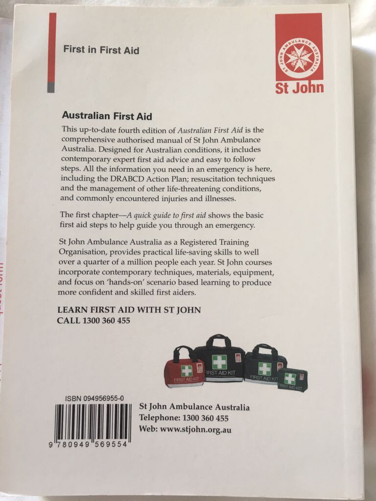 Australian First Aid - St. John Ambulance Australia (St John’s Ambulance Australia  - Paperback) book collectible [Barcode 9780949569554] - Main Image 2
