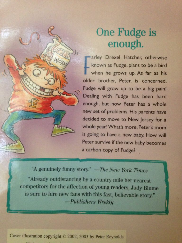 Judy Blume: Superfudge - Judy Blume (On the second shelf of books - Paperback) book collectible [Barcode 9780439559843] - Main Image 2